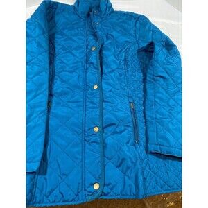 Berkshire Quilted Jacket by Appleseeds size PL NWOT water resistant vibrant blue